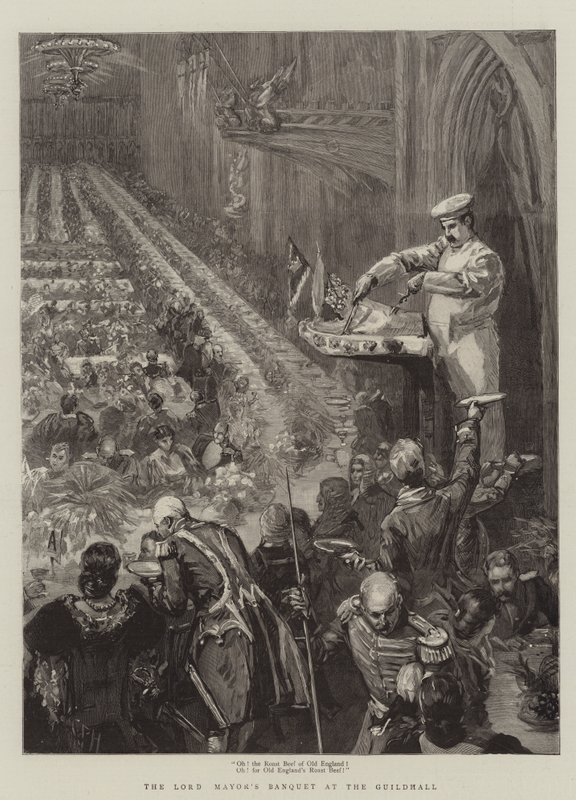 Overborgmesterens banket i Guildhall af Sydney Prior Hall
