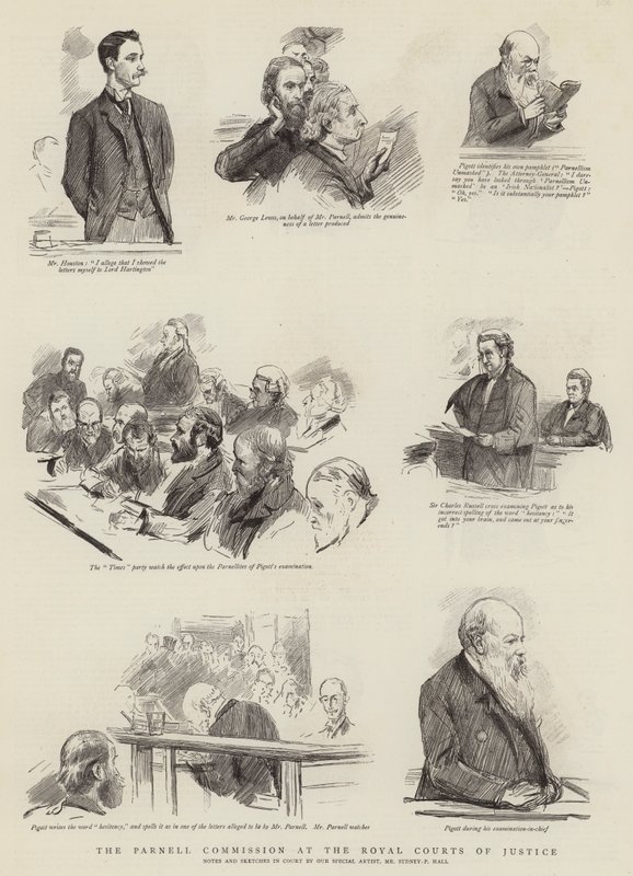 Parnell-kommissionen ved Royal Courts of Justice af Sydney Prior Hall