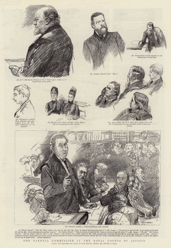 Parnell-kommissionen ved Royal Courts of Justice af Sydney Prior Hall