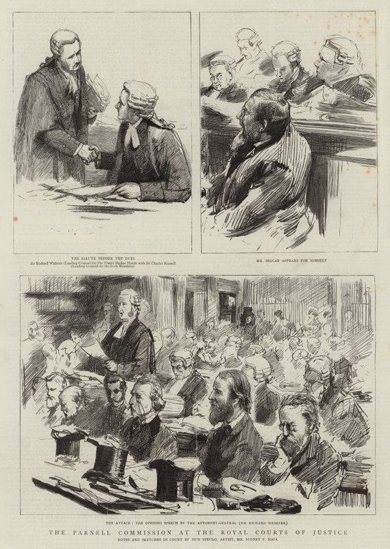 Parnell-kommissionen ved Royal Courts of Justice af Sydney Prior Hall
