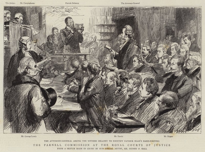 Parnell-kommissionen ved Royal Courts of Justice af Sydney Prior Hall