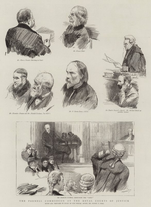 Parnell-kommissionen ved Royal Courts of Justice af Sydney Prior Hall