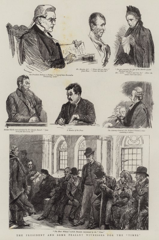 Præsidenten og nogle bondevidner til The Times af Sydney Prior Hall