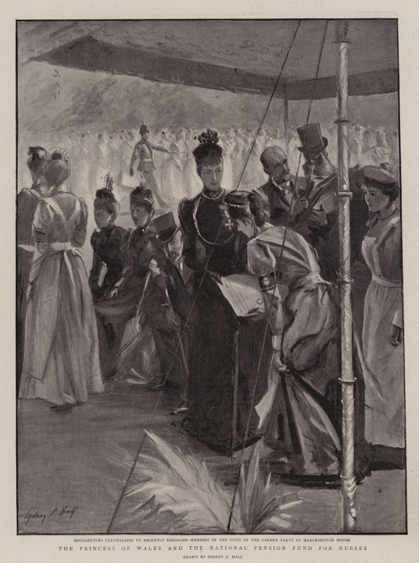 Prinsessen af Wales og National Pension Fund for Nurses af Sydney Prior Hall