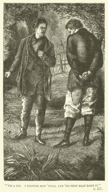 Illustration til Tom Brown i Oxford af Thomas Hughes af Sydney Prior after Hall