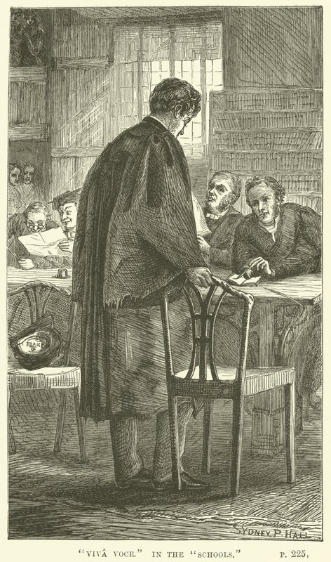 Illustration til Tom Brown i Oxford af Thomas Hughes af Sydney Prior after Hall