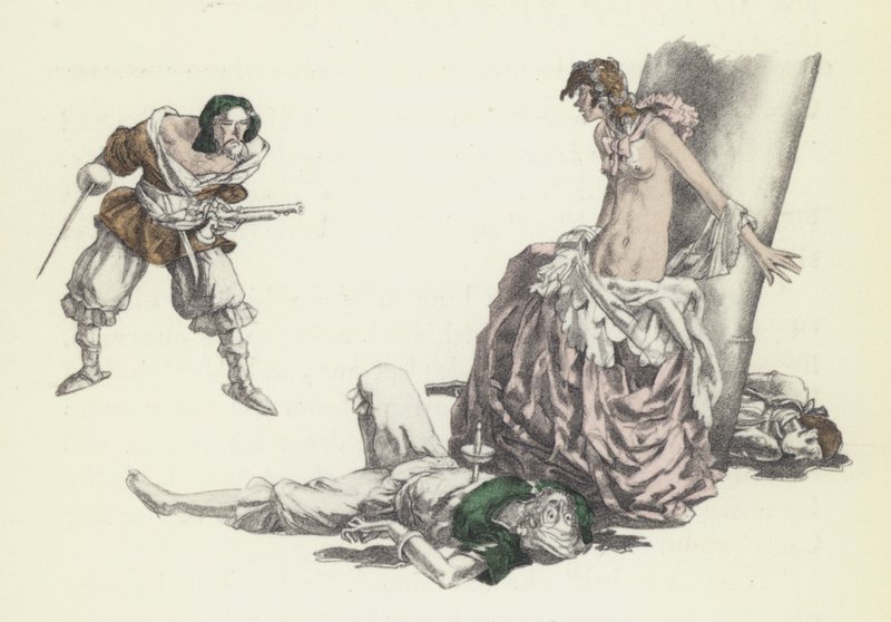 Illustration til Voltaires Candide af Sylvain Sauvage