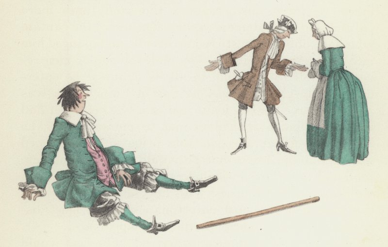 Illustration til Voltaires Candide af Sylvain Sauvage