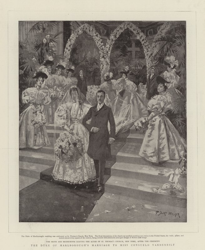 Hertugen af Marlboroughs ægteskab med frøken Consuelo Vanderbilt af T. Dart Walker