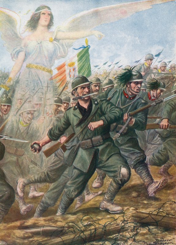 Slaget ved Piave-floden, 1918 af Tancredi Scarpelli