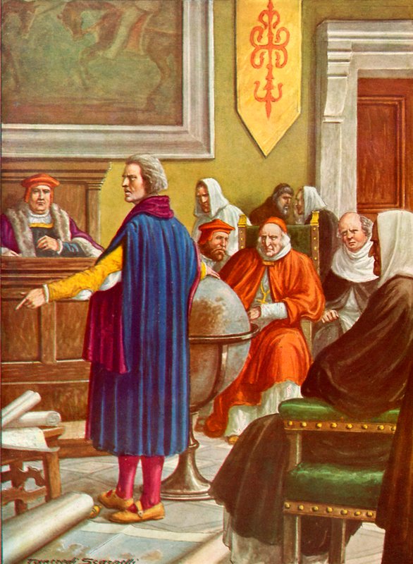 Columbus foran lægerne i Salamanca af Tancredi Scarpelli