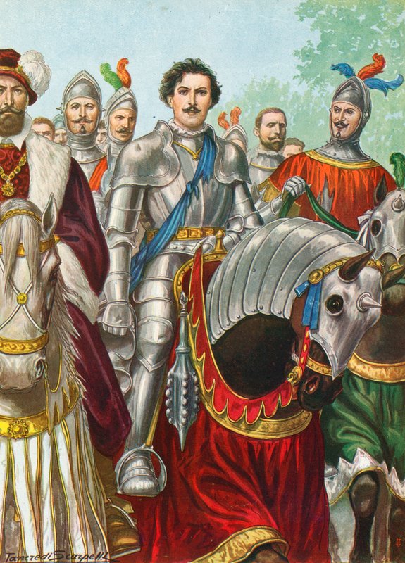 Ettore Fieramosca efter slaget ved Barletta i 1503 af Tancredi Scarpelli