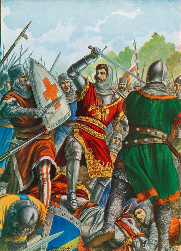 Ezzelino III da Romano fanget nær Bergamo i 1259 af Tancredi Scarpelli