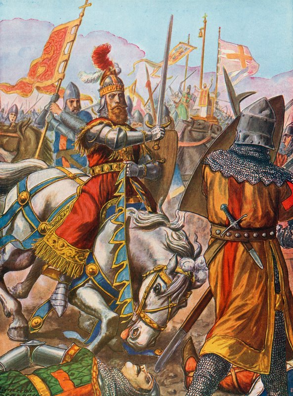 Frederick Barbarossa bliver såret i slaget ved Legnano, 1176 af Tancredi Scarpelli