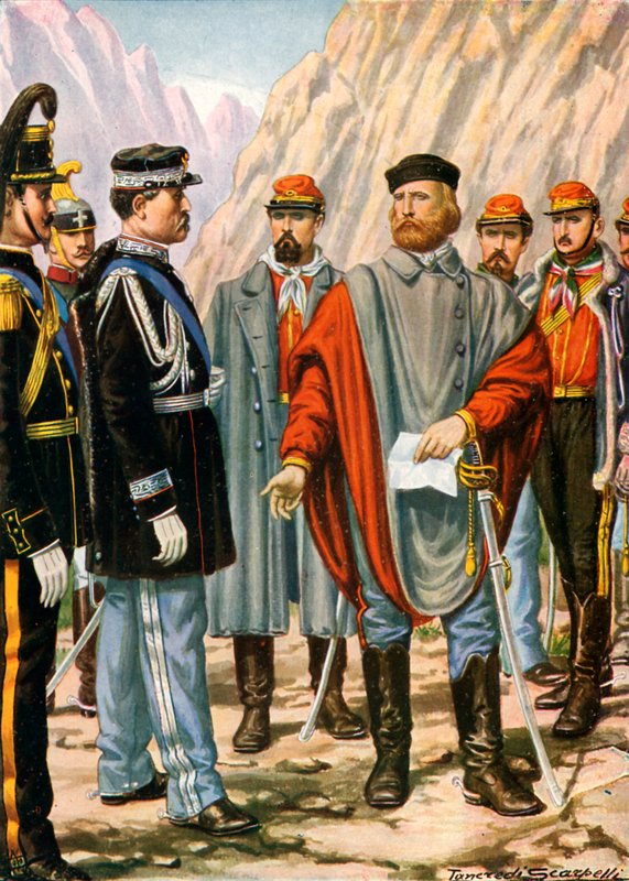 Garibaldi bliver bedt om at standse kampagnen i Trentino. Han svarer: Jeg adlyder af Tancredi Scarpelli