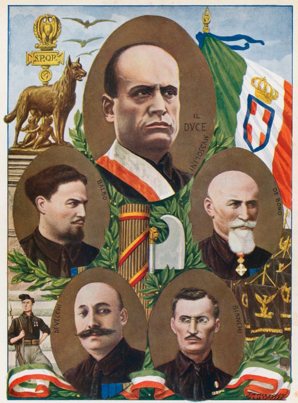 Il Duce og Quadrumvirate af Tancredi Scarpelli
