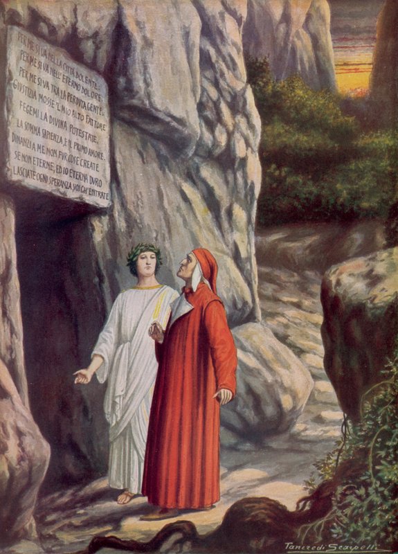 Illustration til Dantes guddommelige komedie af Tancredi Scarpelli