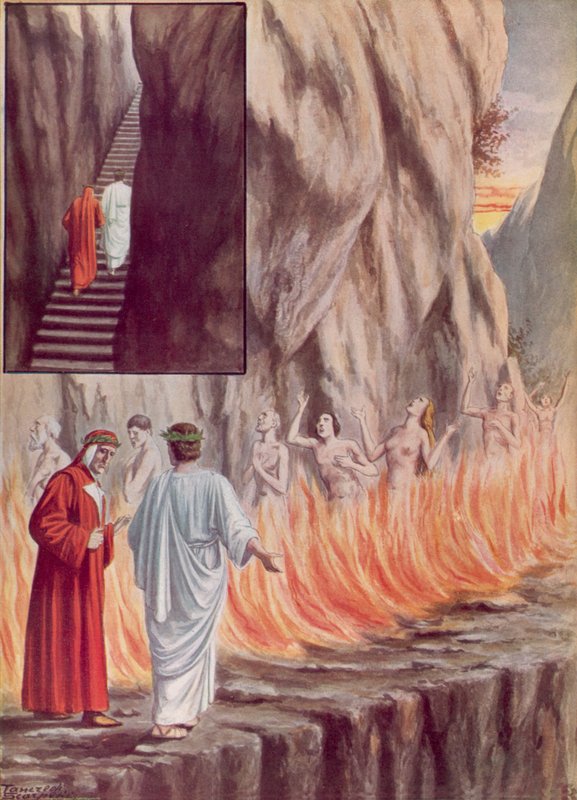 Illustration til Dantes guddommelige komedie af Tancredi Scarpelli