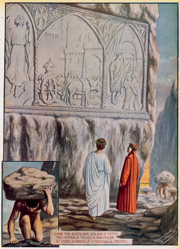 Illustration til Dantes guddommelige komedie af Tancredi Scarpelli