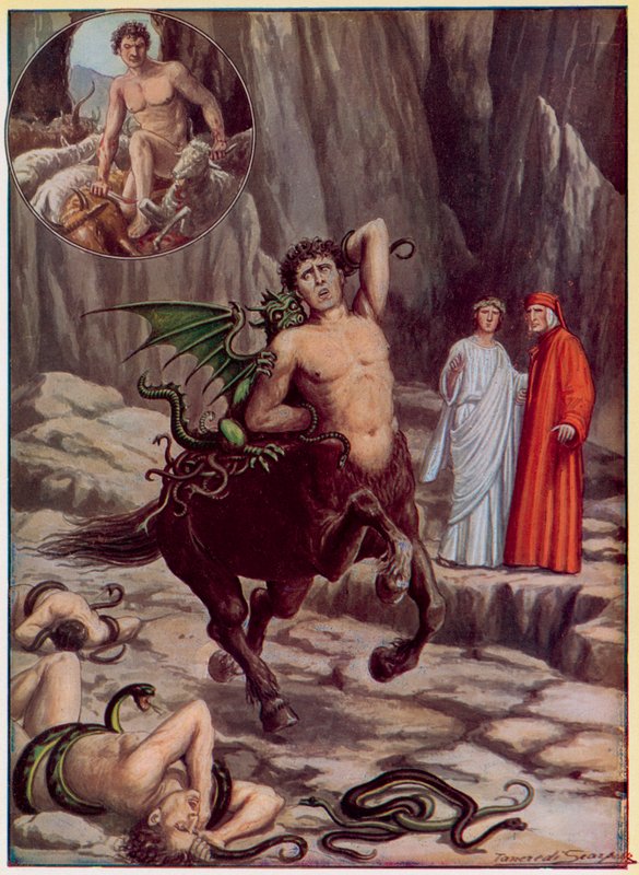 Illustration til Dantes guddommelige komedie af Tancredi Scarpelli