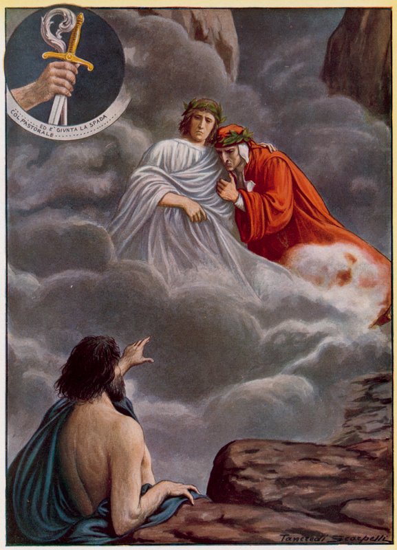 Illustration til Dantes guddommelige komedie af Tancredi Scarpelli