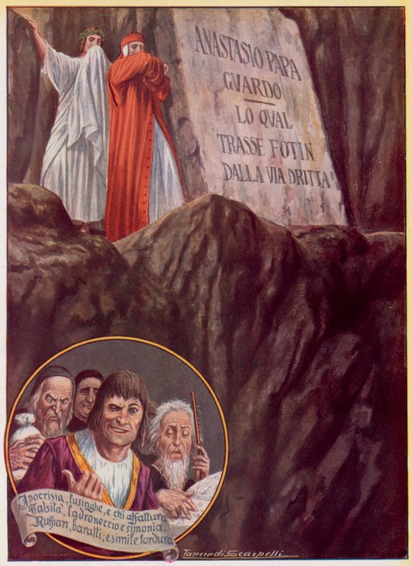 Illustration til Dantes guddommelige komedie af Tancredi Scarpelli