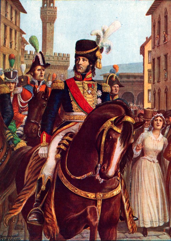 Joachim Murat på vej ind i Firenze, 19. januar 1801 af Tancredi Scarpelli