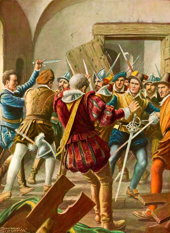 Drab på Francisco Pizarro af Tancredi Scarpelli