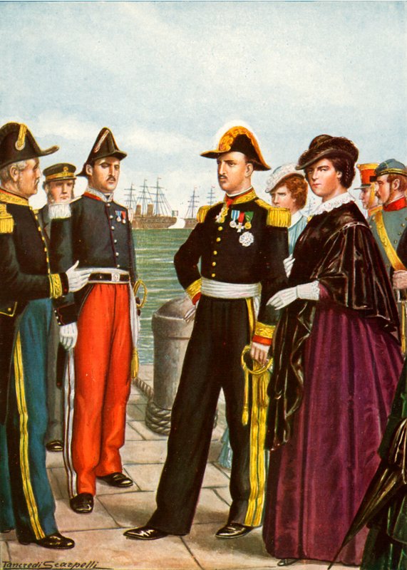 Kong Frans II af Napoli og dronning Amalia forlader Gaeta af de to Sicilier af Tancredi Scarpelli