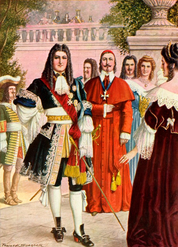 Ludvig XIV af Frankrig og hans hof af Tancredi Scarpelli