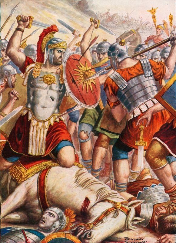 Lucullus kæmper for at stoppe Mithridates fremrykning af Tancredi Scarpelli