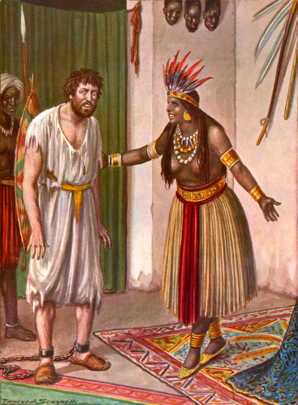 Ludovico de Varthema og Sultana fra Aden af Tancredi Scarpelli
