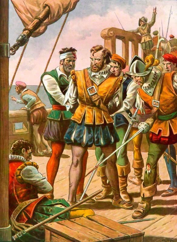 Mytteri ombord på Magellans flåde af Tancredi Scarpelli