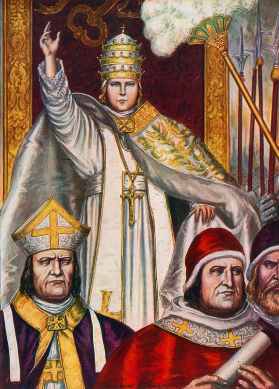 Pave Benedikt IX valgte pave i en alder af 12 i 1032 af Tancredi Scarpelli
