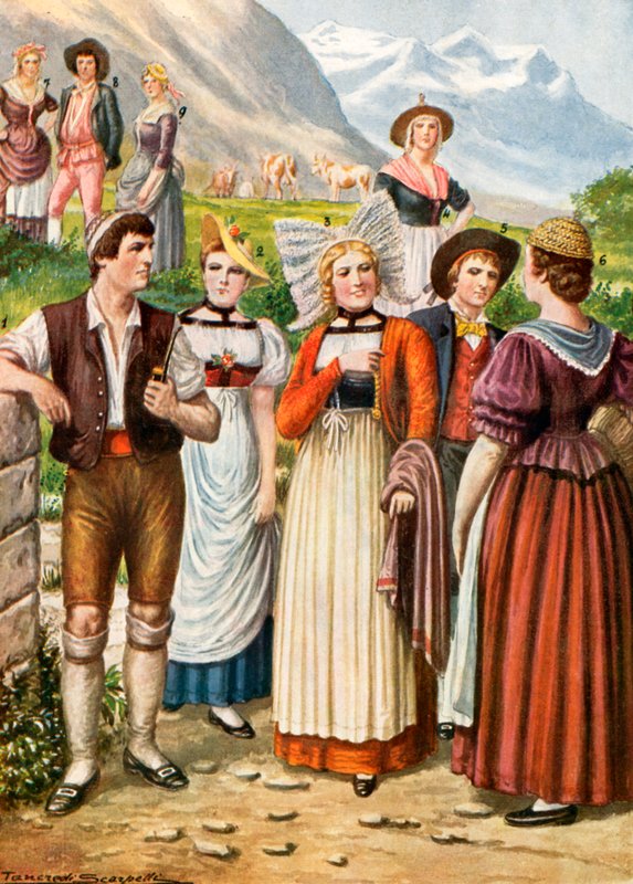 Schweiziske dragter af Tancredi Scarpelli