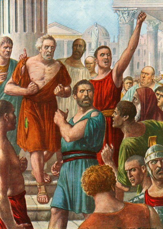 Den gamle centurion viser sine sår af Tancredi Scarpelli