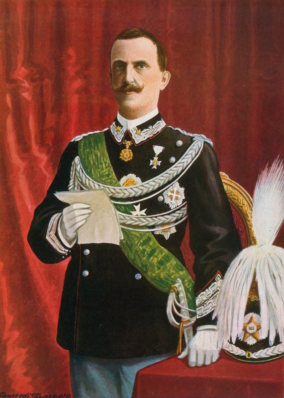 Vittorio Emanuele III læsning, 1900 af Tancredi Scarpelli