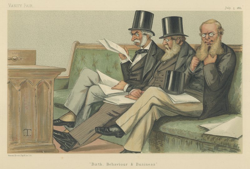 Hendes Majestæts opposition: Lord J J Manners, Sir SH Northcote og Sir RA Cross af Theobald Chartran