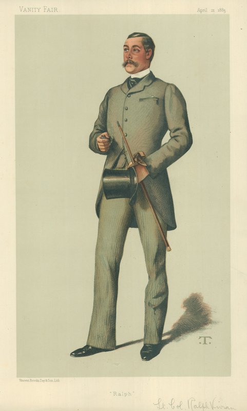 Oberstløjtnant Ralph Vivian, Ralph, 21. april 1883, Vanity Fair tegneserie af Theobald Chartran
