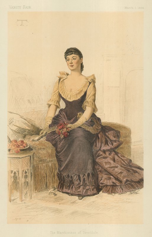 Marchionessen af Tweeddale, 1. marts 1884, Vanity Fair-tegneserie af Theobald Chartran