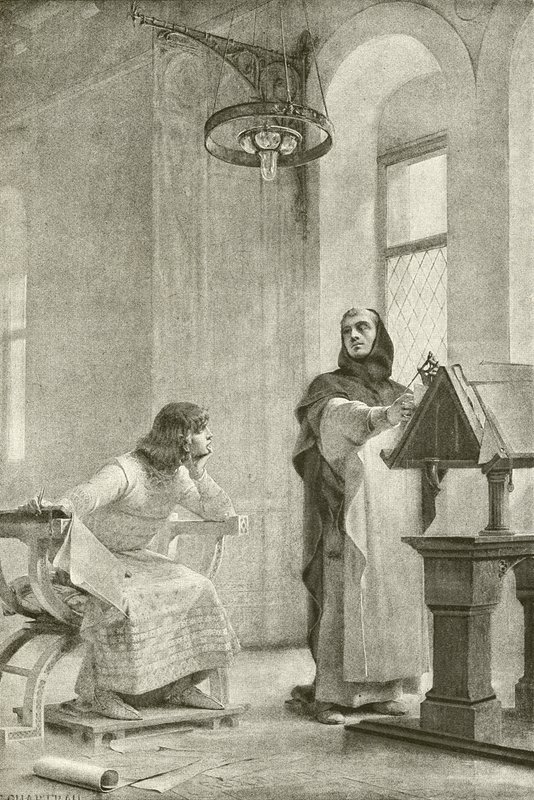 Uddannelsen af Louis IX (dybtryk) af Theobald Chartran
