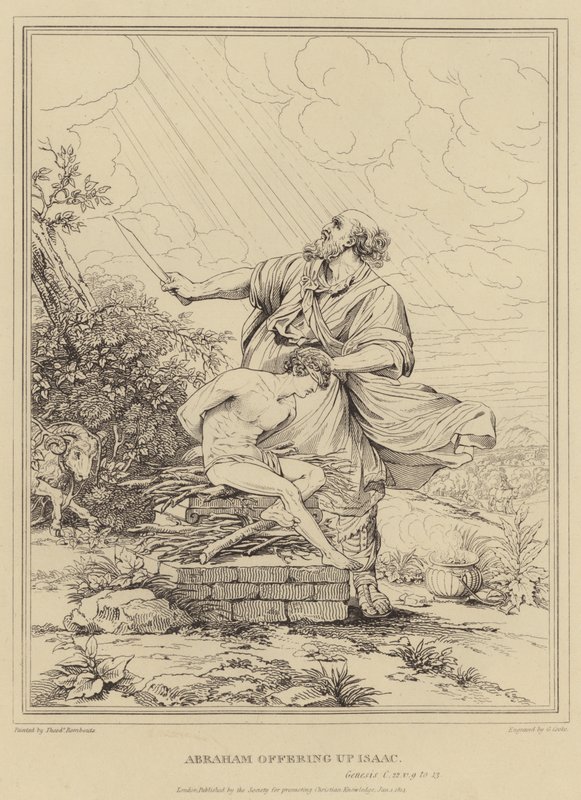 Abraham ofrer Isak, 1. Mosebog af Theodor Rombouts