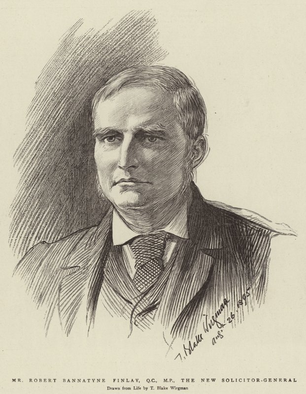 Hr. Robert Bannatyne Finlay, QC, MP, den nye generaladvokat af Theodore Blake Wirgman