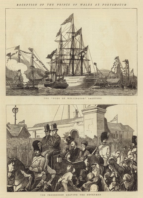 Modtagelse af prinsen af Wales i Portsmouth af Theodore Blake Wirgman