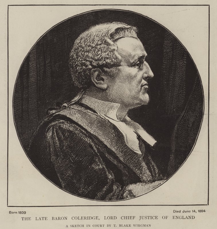 Den afdøde baron Coleridge, Lord Chief Justice of England af Theodore Blake Wirgman