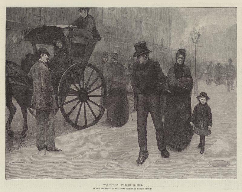 Old Chums, i udstillingen af Royal Society of British Artists af Theodore Flavel Cook