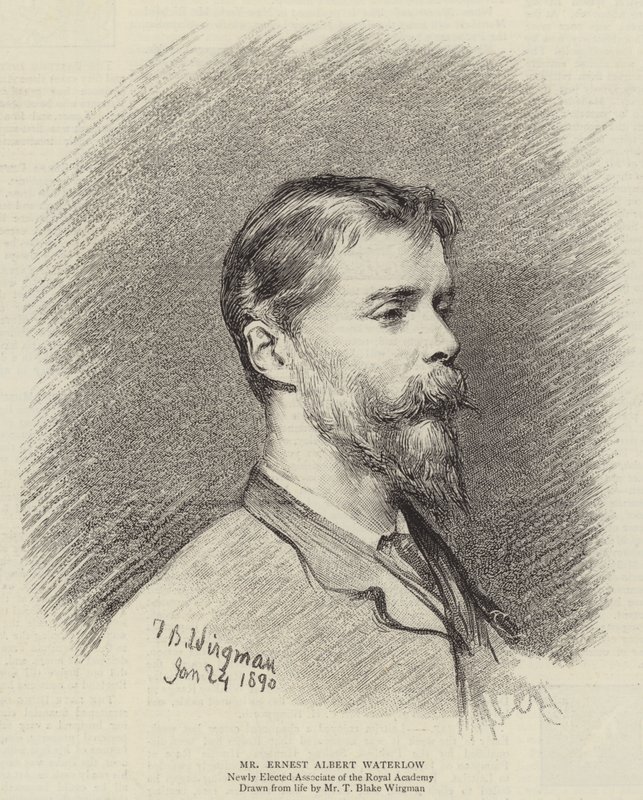 Mr. Ernest Albert Waterlow (gravering) af Theodore Blake (after) Wirgman