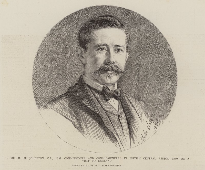 H H Johnston, kommissær og generalkonsul i Britisk Centralafrika, nu på besøg i England af Theodore Blake Wirgman