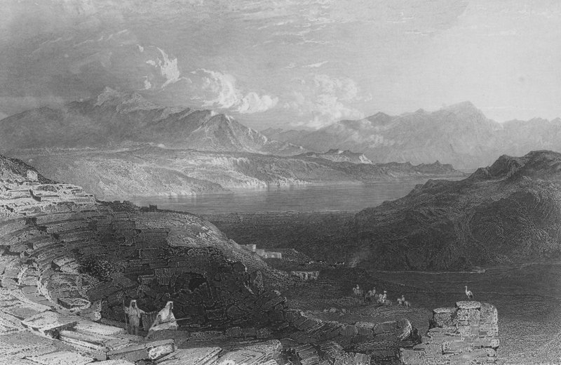 Tiberias sø eller Genesaret Sø af Thomas Allom
