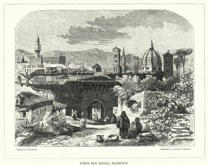 Porta San Nicolo, Firenze af Thomas Brabazon Aylmer
